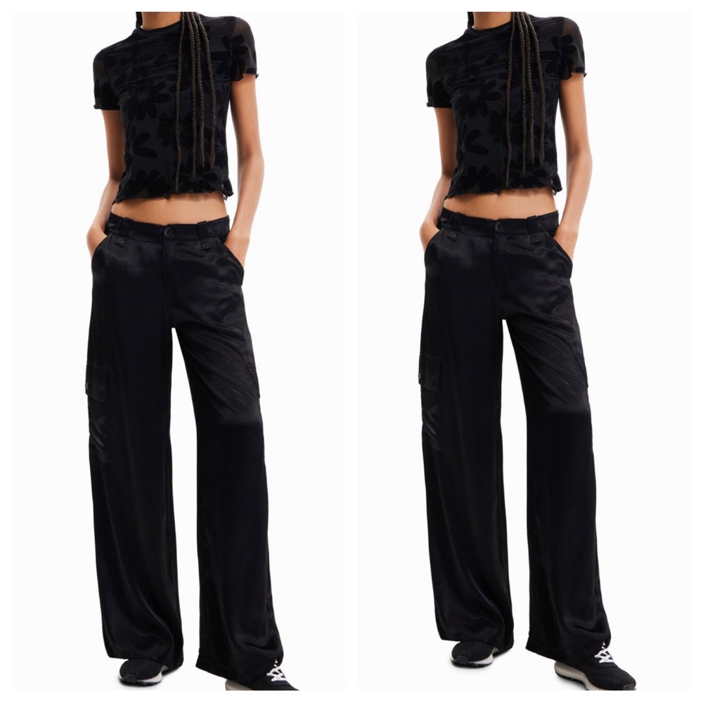 It’s All About The Satin Cargo Pants with Front Tie